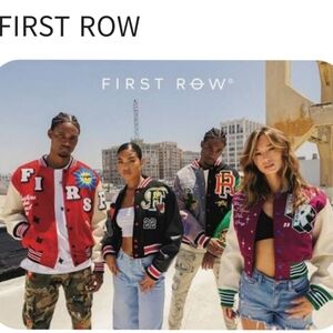 First Row Graphic Design Pink/Green Men's Jacket. Size/ L